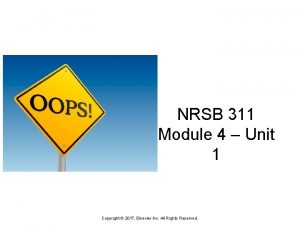 NRSB 311 Module 4 Unit 1 Copyright 2017
