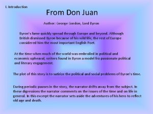 I Introduction From Don Juan Author George Gordon