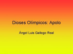 Dioses Olmpicos Apolo ngel Luis Gallego Real Apolo