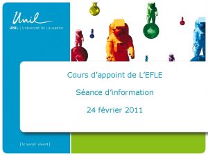 Cours dappoint de LEFLE Sance dinformation 24 fvrier