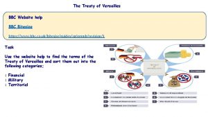 The Treaty of Versailles BBC Website help BBC