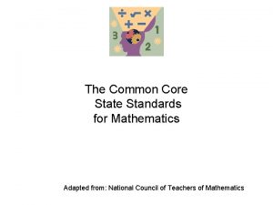 The Common Core State Standards for Mathematics Adapted