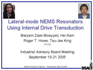 Lateralmode NEMS Resonators Using Internal Drive Transduction Maryam