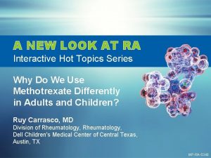 A NEW LOOK AT RA Interactive Hot Topics