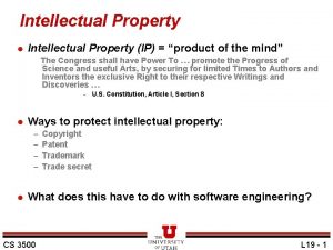 Intellectual Property l Intellectual Property IP product of