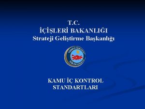 T C LER BAKANLII Strateji Gelitirme Bakanl KAMU