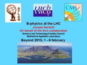 Bphysics at the LHC Jacopo Nardulli On behalf