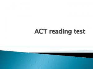 ACT reading test Types of Reading Questions found