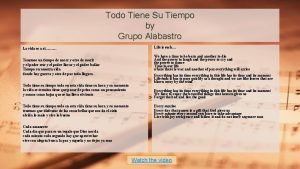 Todo Tiene Su Tiempo by Grupo Alabastro La