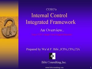 COSOs Internal Control Integrated Framework An Overview Source