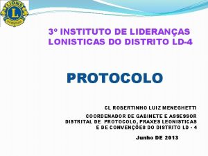 3 INSTITUTO DE LIDERANAS LONISTICAS DO DISTRITO LD4