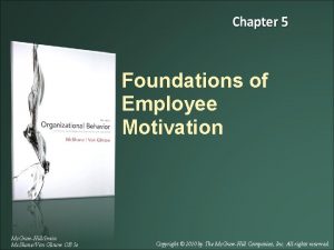 Foundations of Employee Motivation Mc GrawHillIrwin Mc ShaneVon