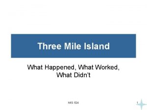 Three Mile Island What Happened What Worked What