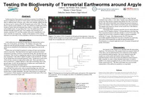 Testing the Biodiversity of Authors Terrestrial Earthworms around