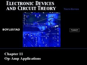 Chapter 11 OpAmp Applications OpAmp Applications Constantgain multiplier