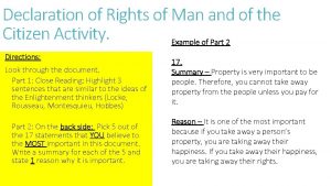 Declaration of Rights of Man and of the