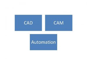 CAD CAM Automation WHAT IS CAD CADD CAD