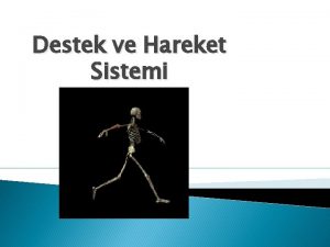 Destek ve Hareket Sistemi SKELETN GREVLER Kaslarn yardmyla