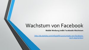 Wachstum von Facebook Mobile Werbung treibt Facebooks Wachstum