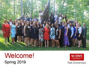 Welcome Spring 2019 Program History Named in honor