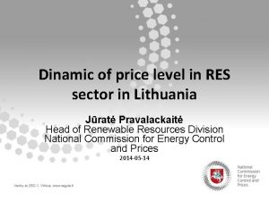 Dinamic of price level in RES sector in