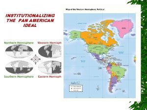 INSTITUTIONALIZING THE PAN AMERICAN IDEAL The Pan American