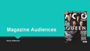 Magazine Audiences Becky Williamson Mojo Magazine MOJOs mission