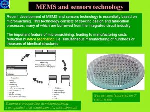 MEMS and sensors technology Recent development of MEMS