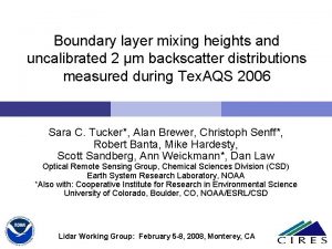 Boundary layer mixing heights and uncalibrated 2 m