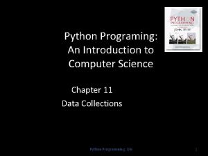 Python Programing An Introduction to Computer Science Chapter