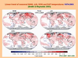 Linear trend of seasonal MAM JJA SON and