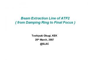 Beam Extraction Line of ATF 2 from Damping