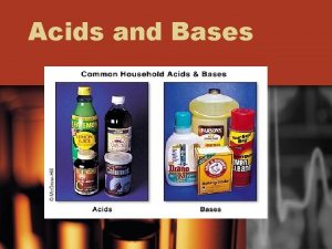 Acids and Bases PROPERTIES OF ACIDS AND BASES