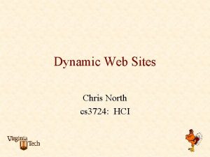Dynamic Web Sites Chris North cs 3724 HCI
