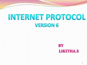 BY LIKITHA S 1 INTRODUCTION Also known as