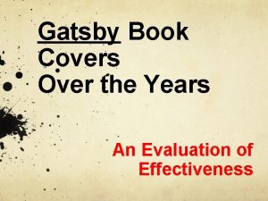 Gatsby Book Covers Over the Years An Evaluation