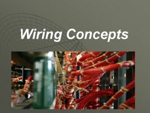 Wiring Concepts Overview Wiring is one of the