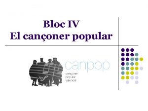 Bloc IV El canoner popular Reflexi prvia Hem