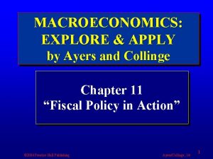 MACROECONOMICS EXPLORE APPLY by Ayers and Collinge Chapter