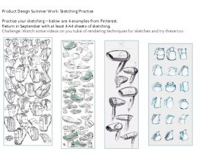 Product Design Summer Work Sketching Practise your sketching