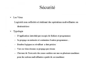 Scurit Les Virus Logiciels non sollicits et ralisant