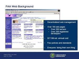FAA Web Background State of the FAA Web