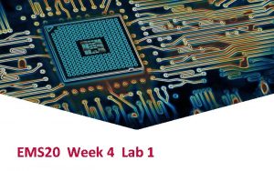 EMS 20 Week 4 Lab 1 Leerdoelen Week