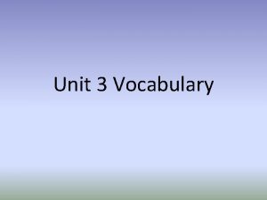 Unit 3 Vocabulary Adversary Verseagainst An enemy opponent