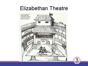 Elizabethan Theatre Globe Theatre In the 16 th