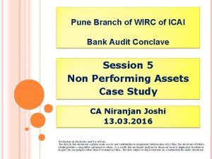 Pune Branch of WIRC of ICAI Bank Audit