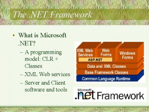 The NET Framework What is Microsoft NET A