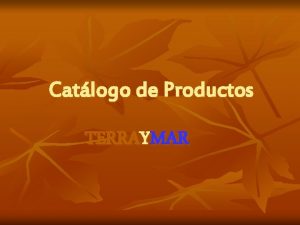 Catlogo de Productos TERRAYMAR NDICE BEBIDAS 1 DULCES