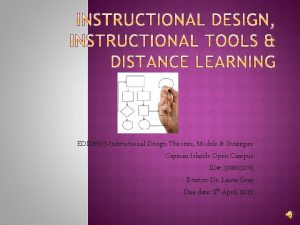 EDID 6503 Instructional Design Theories Models Strategies Cayman