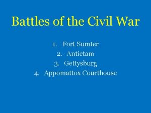 Battles of the Civil War 1 Fort Sumter